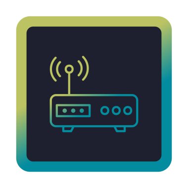 düz modem simgesi vektör illüstrasyon tasarımı