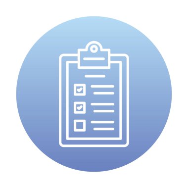 kontrol listesi simgesi, vektör illüstrasyonu 