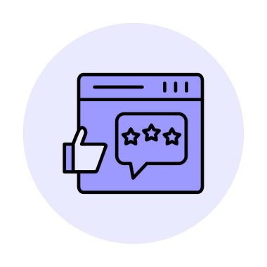  düz geribildirim simgesi vektör çizimi tasarımı