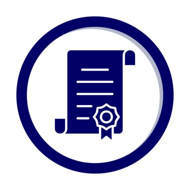 Sertifika vektör simgesi modern basit illüstrasyon                                 