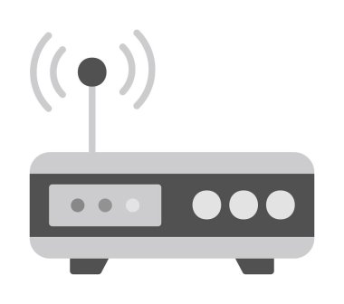 düz modem simgesi vektör illüstrasyon tasarımı