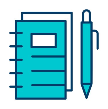 Not defteri simgesi, vektör illüstrasyonu