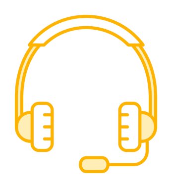 kulaklıklar düz simge, vektör illüstrasyonu