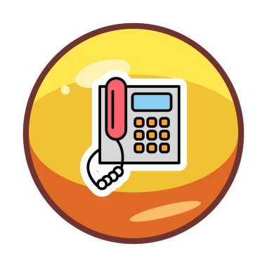 Basit eski düz telefon vektör çizimi 