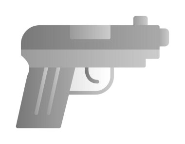 askeri tabanca ikonu vektör illüstrasyonu 