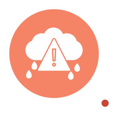 Basit Hava Uyarısı simgesi, vektör illüstrasyonu