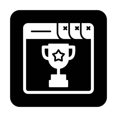 kupa ikonu vektör illüstrasyonu 