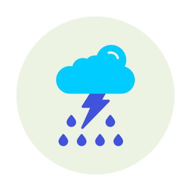 Gök gürültüsü simgesi vektör illüstrasyon tasarımı