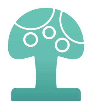 İzole edilmiş arkaplanda mantar simgesi