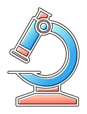  Mikroskop. simge vektör illüstrasyon tasarımı