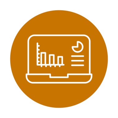 Analitik simge tasarım şablonu izole edilmiş vektör illüstrasyonu