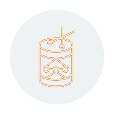 Davullar web simgesi, vektör illüstrasyonu