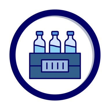 Su şişeleri. Web simgesi basit illüstrasyon 