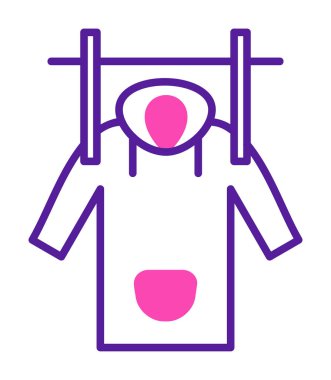 Islak Ceket Ağı simgesi, vektör illüstrasyonu