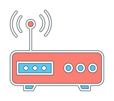 düz modem simgesi vektör illüstrasyon tasarımı
