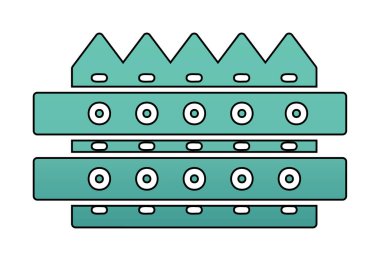 çit web simgesi, vektör çizim 