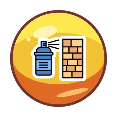 Graffiti web simgesi, vektör illüstrasyonu 