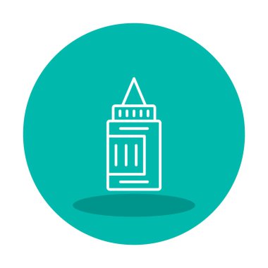 Boya tüpü. Web simgesi vektör illüstrasyonu  