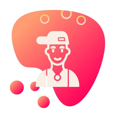 Rapçi. Web simgesi basit illüstrasyon