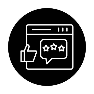  düz geribildirim simgesi vektör çizimi tasarımı