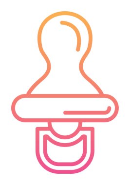 Bebek emziği çizgisi simgesi. doğrusal tasarım.