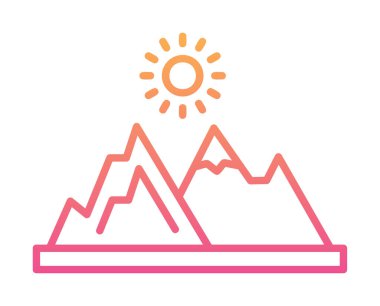 dağ simgesinin vektör illüstrasyonu