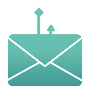 E- posta phishing satır simgesi. Mobil konsept ve web tasarımı için posta dolandırıcılığı stili işareti. Sembol, logo çizimi. Vektör grafikleri