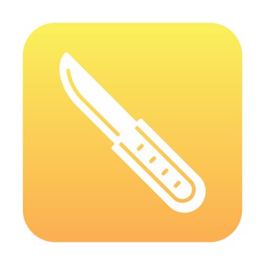 Beyaz arkaplanda izole edilmiş bıçak vektör simgesi 