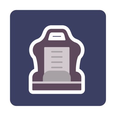 araba koltuğu simgesi, vektör illüstrasyonu 