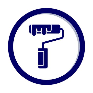 Modern Paint Roller simgesinin vektör çizimi              