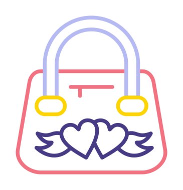 el çantası web simgesi, vektör çizim