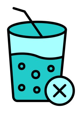 Meyve suyu işareti yok. Web simgesi basit illüstrasyon 