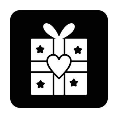 hediye kutusu ikon vektör çizimi tasarımı 