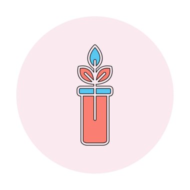 bir test tüpünde bitki, gmo konsepti, vektör illüstrasyonu  