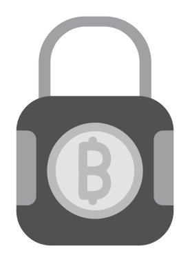  düz bitcoin Paralı Kilit resimleme