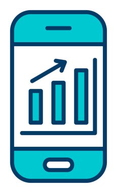 akıllı telefon ekran vektör simgeleri üzerinde analiz