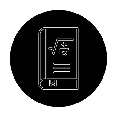 Matematik kitabı. Web simgesi basit illüstrasyon                         