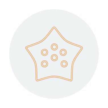 denizyıldızı düz ikon vektör çizimi 