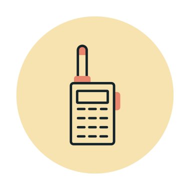 Basit düz telsiz vektör illüstrasyon tasarımı