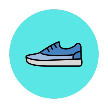 spor ayakkabı ikonu vektör illüstrasyonu 