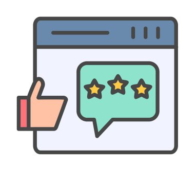  düz geribildirim simgesi vektör çizimi tasarımı