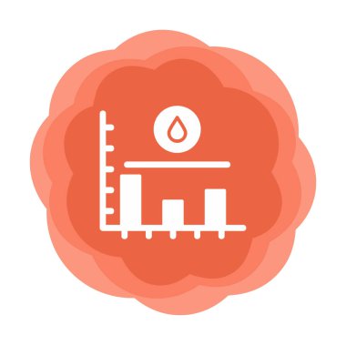 Şeker seviyesi grafik simgesi, vektör illüstrasyonu  