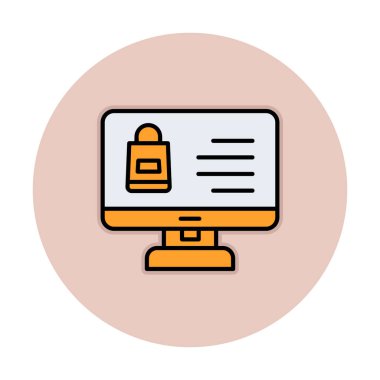 ekran simgesi, vektör illüstrasyonunu izle