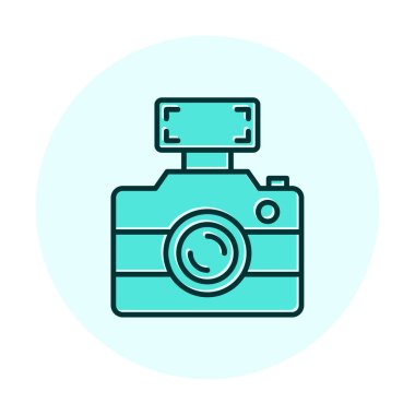 fotoğraf makinesi simgesi, vektör illüstrasyonu