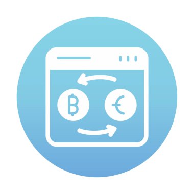 döviz kuru web sitesi vektör simgesi