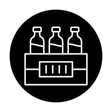 Su şişeleri. Web simgesi basit illüstrasyon 