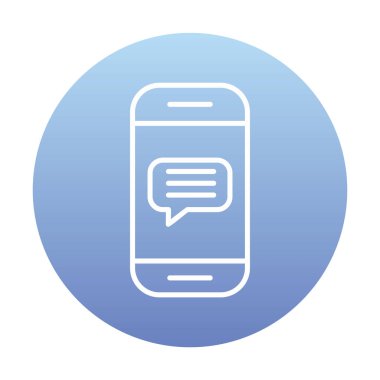 Sohbet ikonu vektör çizimi. Telefon İletisi                          