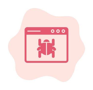 Böcek işareti simgesi. Virüs sembolü, vektör çizimi. 