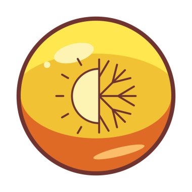 Hava durumu simgesi, vektör illüstrasyonu 