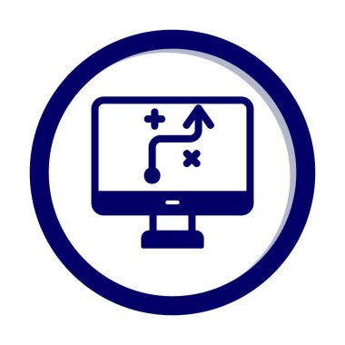 Basit Strateji simgesi, vektör illüstrasyonu